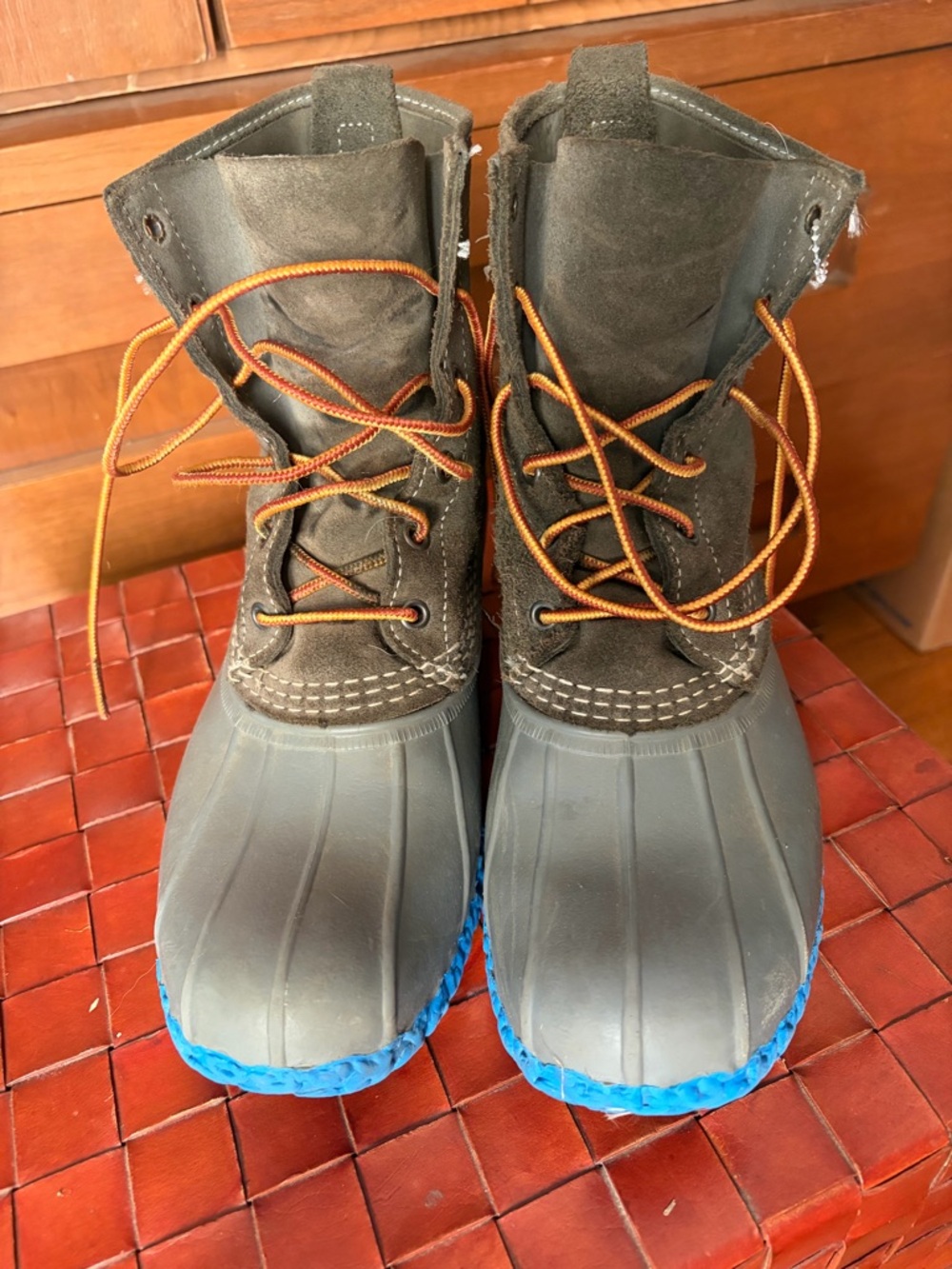 L.L. Bean Blue Rubber Sole Duck Boots - Picture 2 of 7
